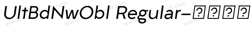 UltBdNwObl Regular字体转换